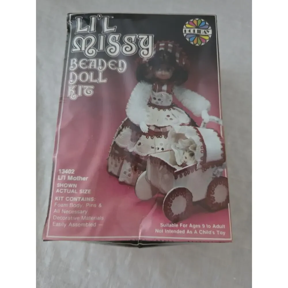 Walco Li'l Missy Beaded Doll Kit Sequin Vintage Lil Mother #13402